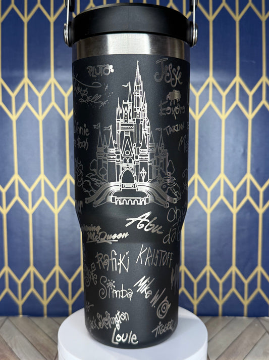 Disney Character Signatures Tumbler - Stanley IceFlow 30oz Flip Straw