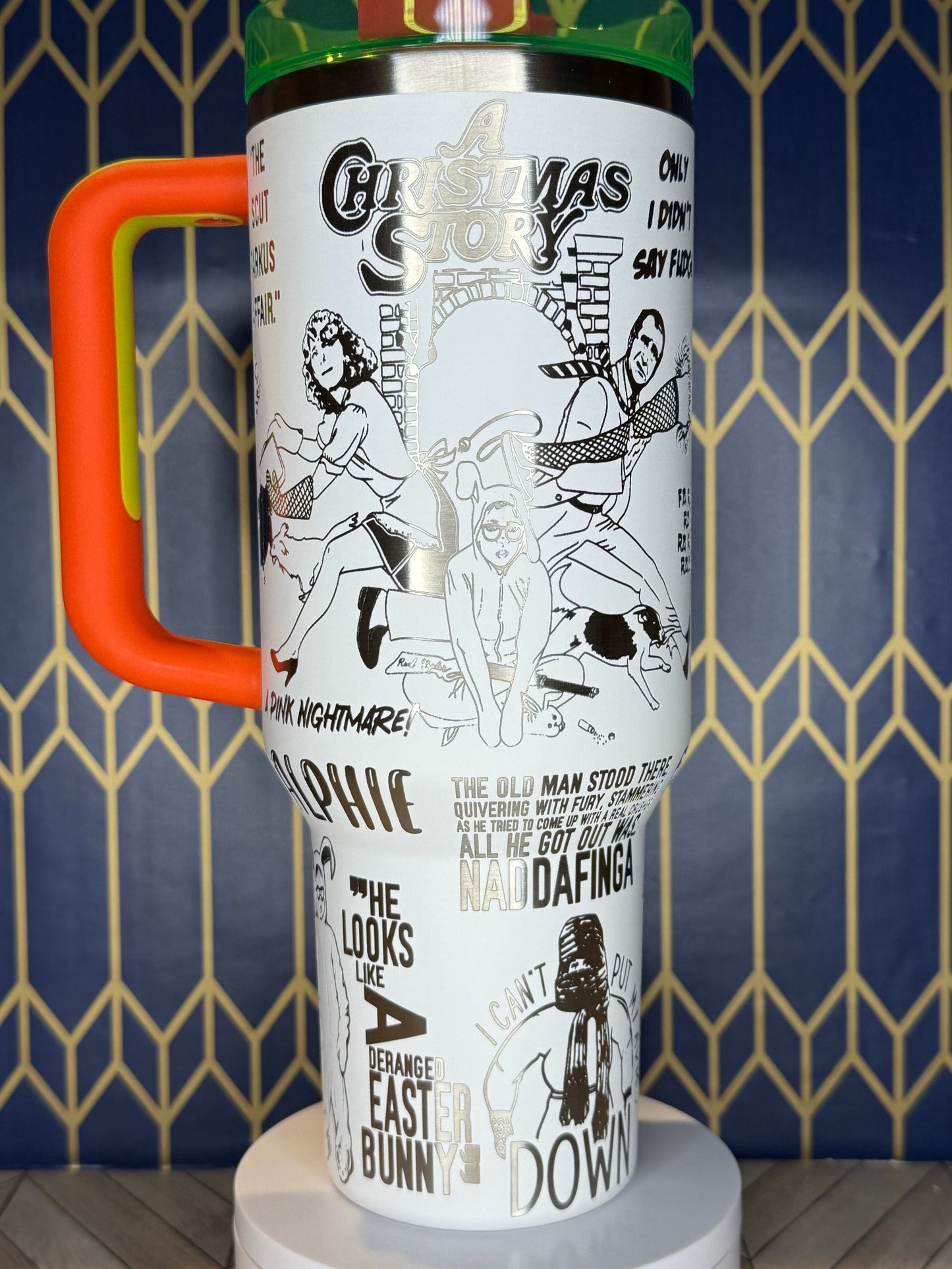 A Christmas Story Engraved Tumbler - Stanley IceFlow 30oz Flip Straw