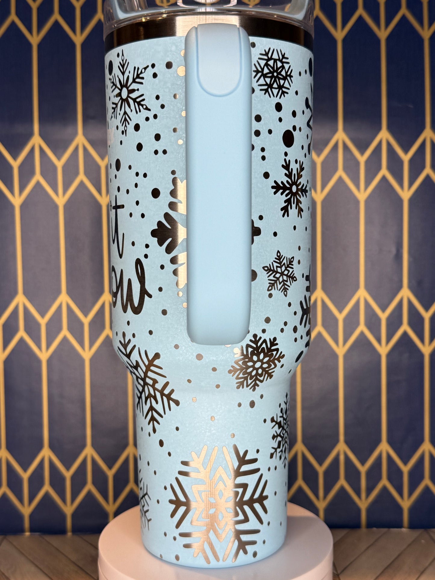 Let It Snow Engraved Tumbler - Stanley IceFlow 30oz Flip Straw