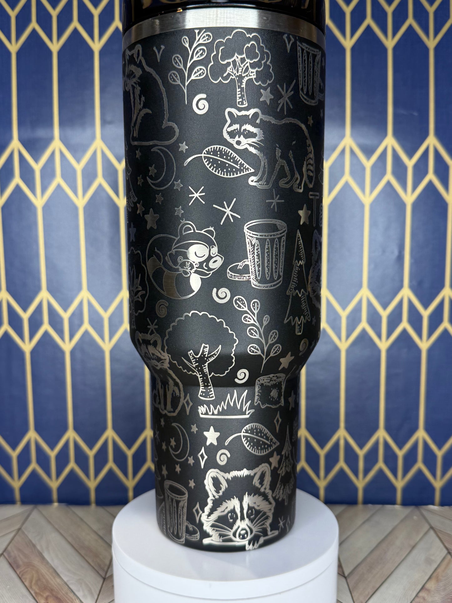 Raccoon-Themed Tumbler - Stanley IceFlow 30oz Flip Straw