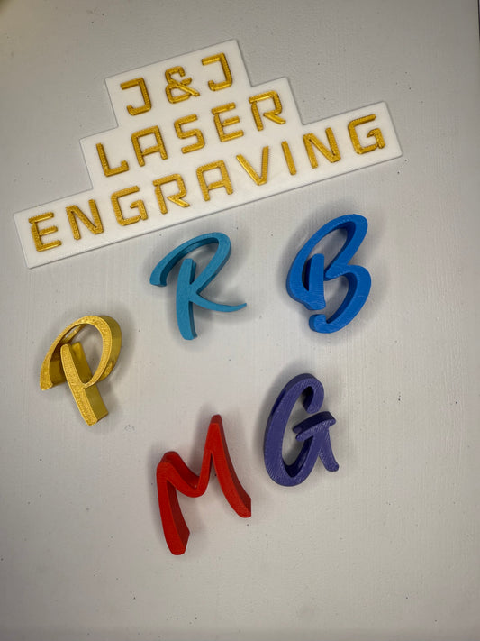 Personalized Script Letter Straw Topper