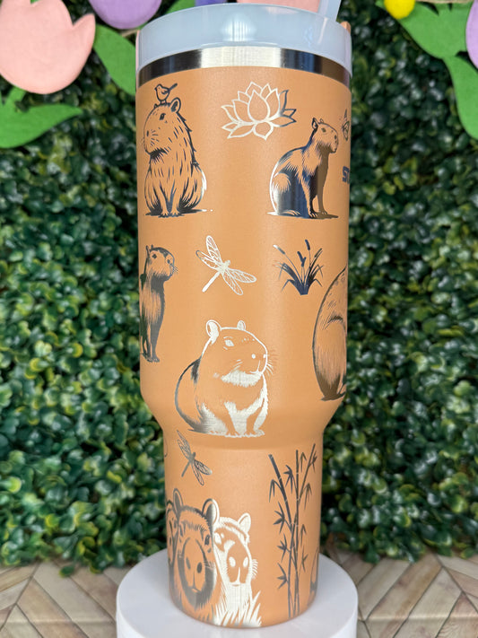 Chillin' with Capybaras - Stanley IceFlow 30oz Flip Straw