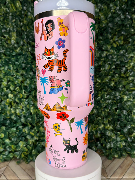 La Bichota UV DTF Tumbler – Karol G Inspired - Stanley Quencher 30/40oz