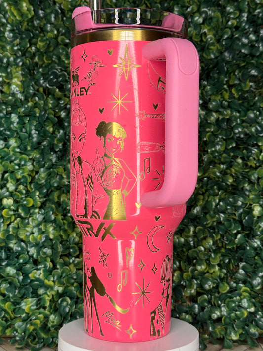 KPop Demon Hunters Engraved Tumbler - Stanley Quencher 30/40oz