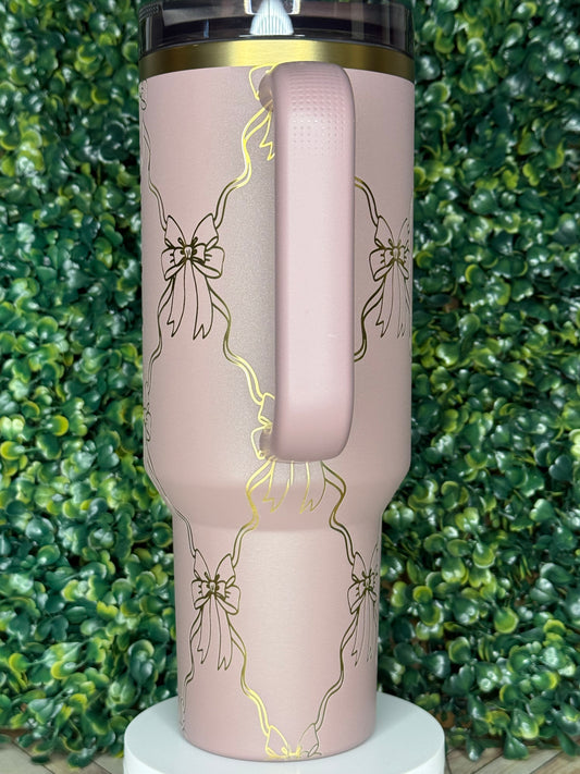 Ribbon Dreams Engraved Tumbler - Stanley Quencher 30/40oz