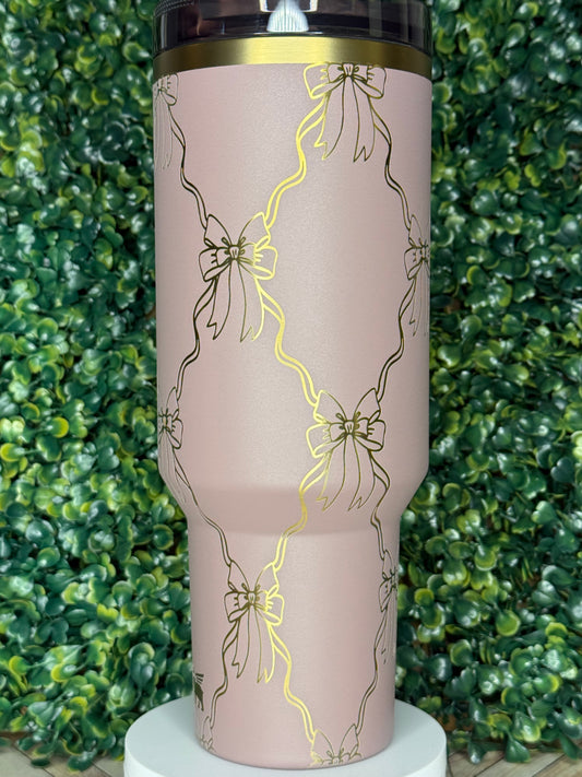 Ribbon Dreams Engraved Tumbler - Stanley IceFlow 30oz Flip Straw