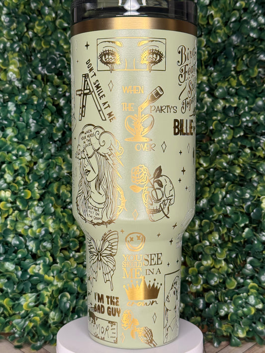 Bad Guy Vibes Laser Engraved Tumbler - Stanley Quencher 30/40oz