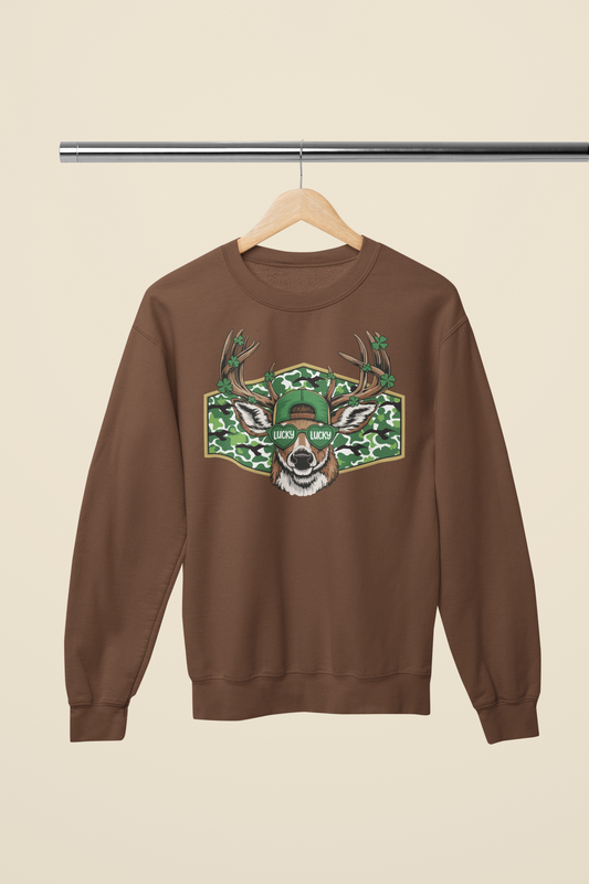 Lucky Deer Camo St. Patrick’s Day Graphic Apparel