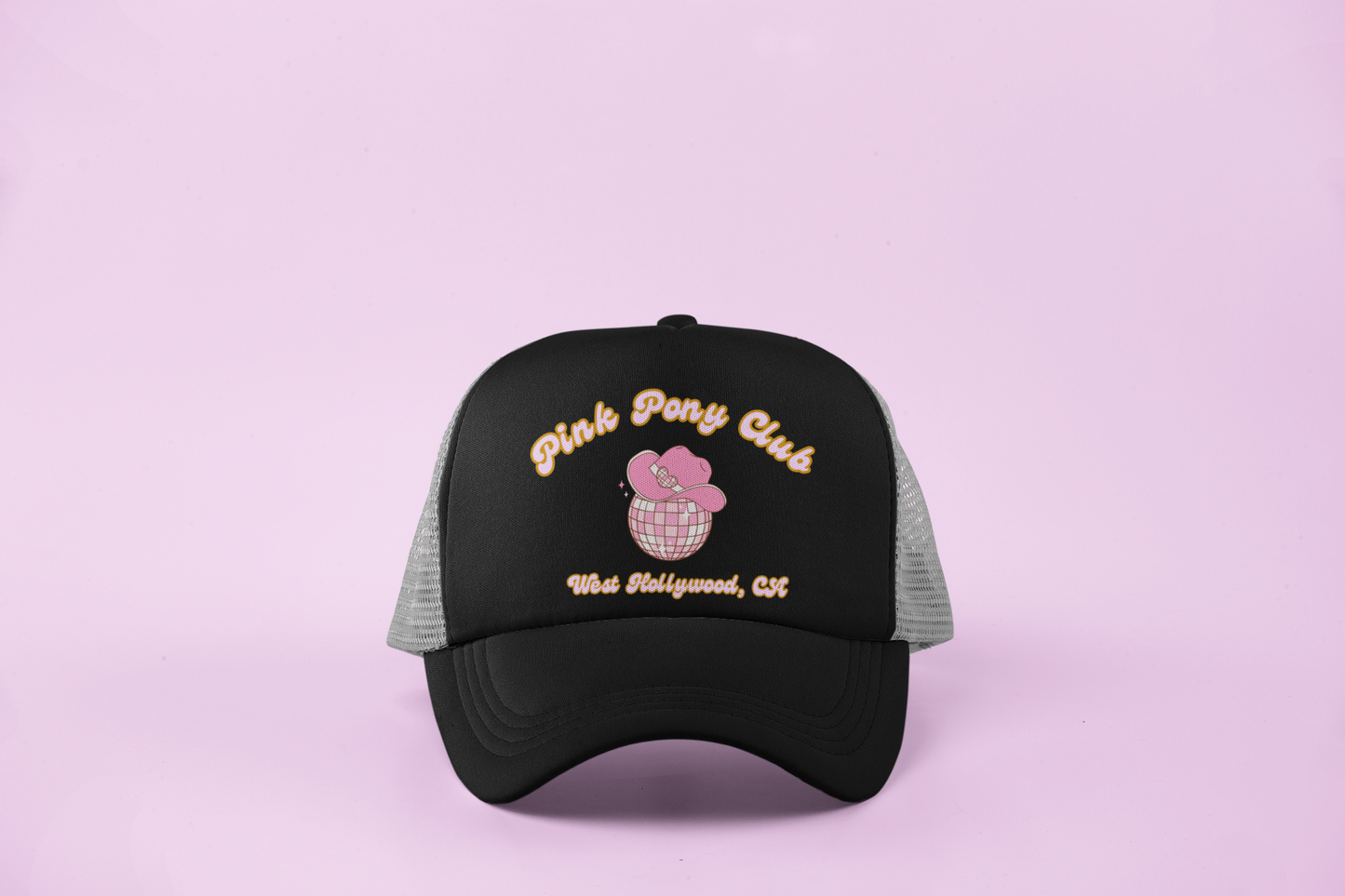 Pink Pony Club DTF Hat โ West Hollywood Vibes, Disco Cowgirl Style, Chappell Roan Inspired