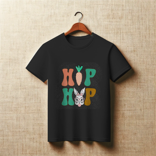 Retro Hippity Hop Bunny Graphic Easter Apparel
