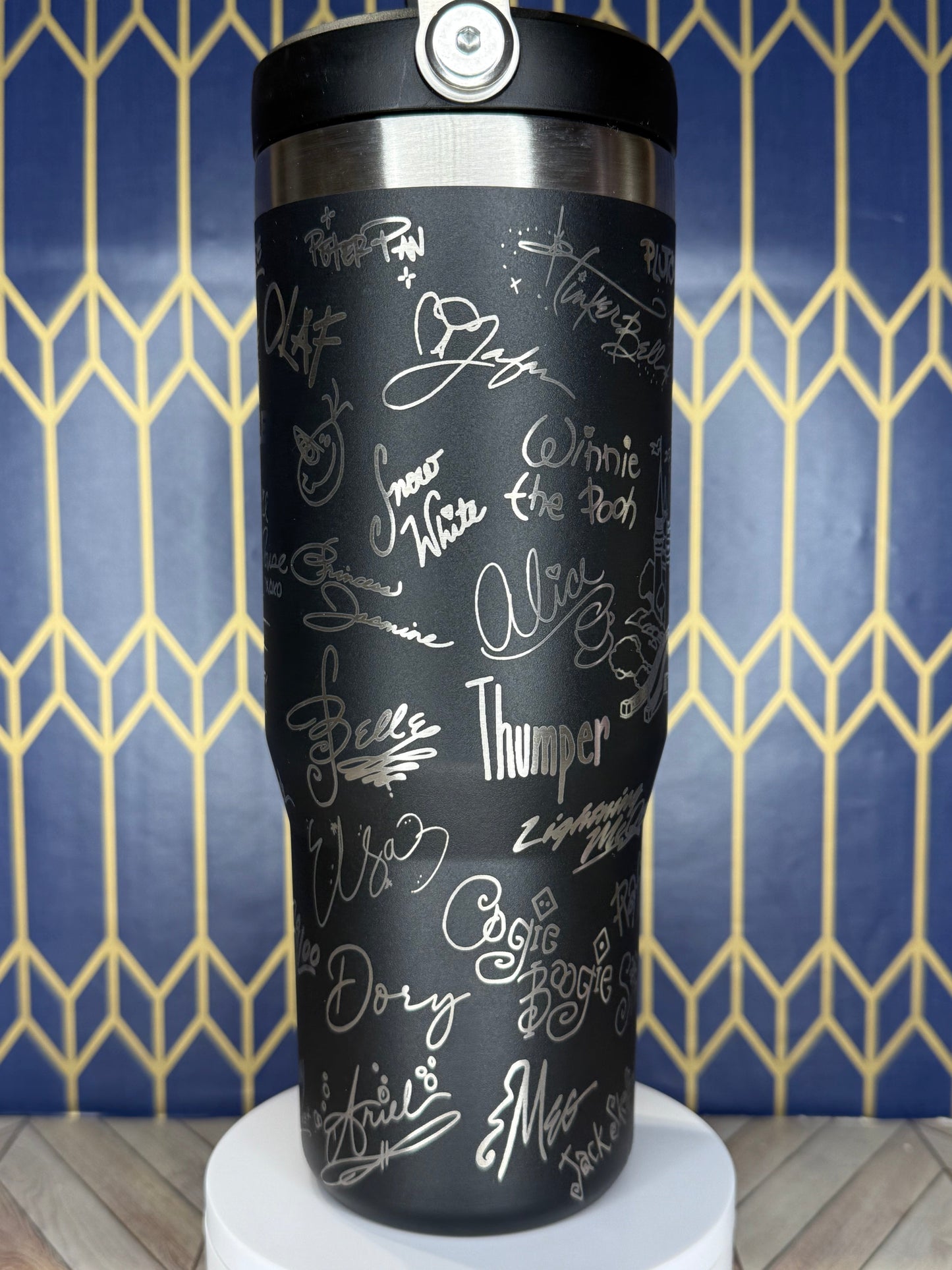 Disney Character Signatures Tumbler - Stanley IceFlow 30oz Flip Straw