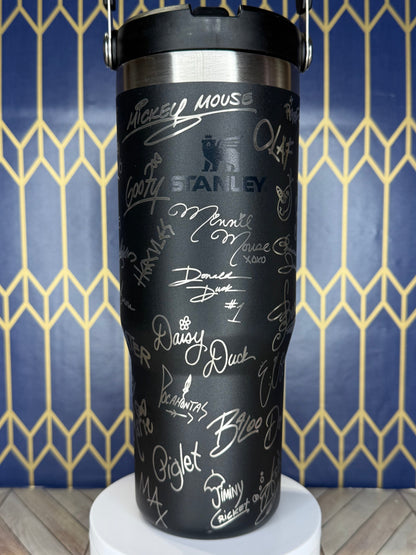 Disney Character Signatures Tumbler - Stanley IceFlow 30oz Flip Straw