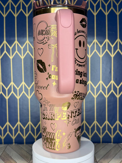 Short ’n Sweet Pop Star Engraved Tumbler - Stanley Quencher 30/40oz