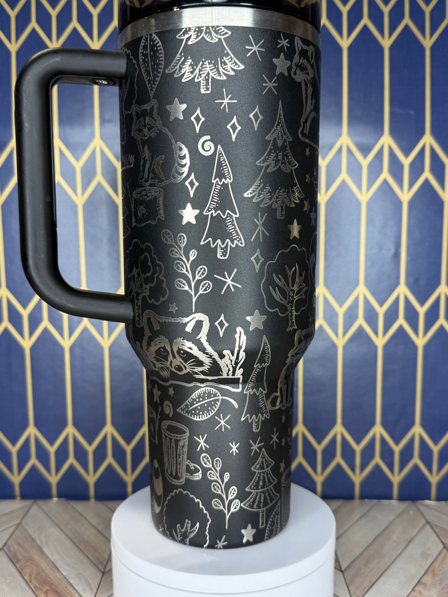 Raccoon-Themed Tumbler - Stanley IceFlow 30oz Flip Straw