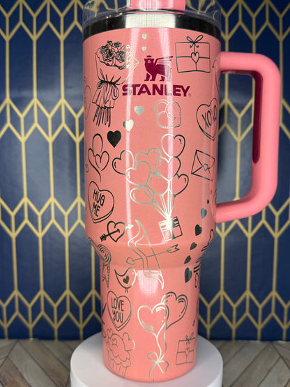 XOXO Valentine’s Day Tumbler - Stanley IceFlow 30oz Flip Straw