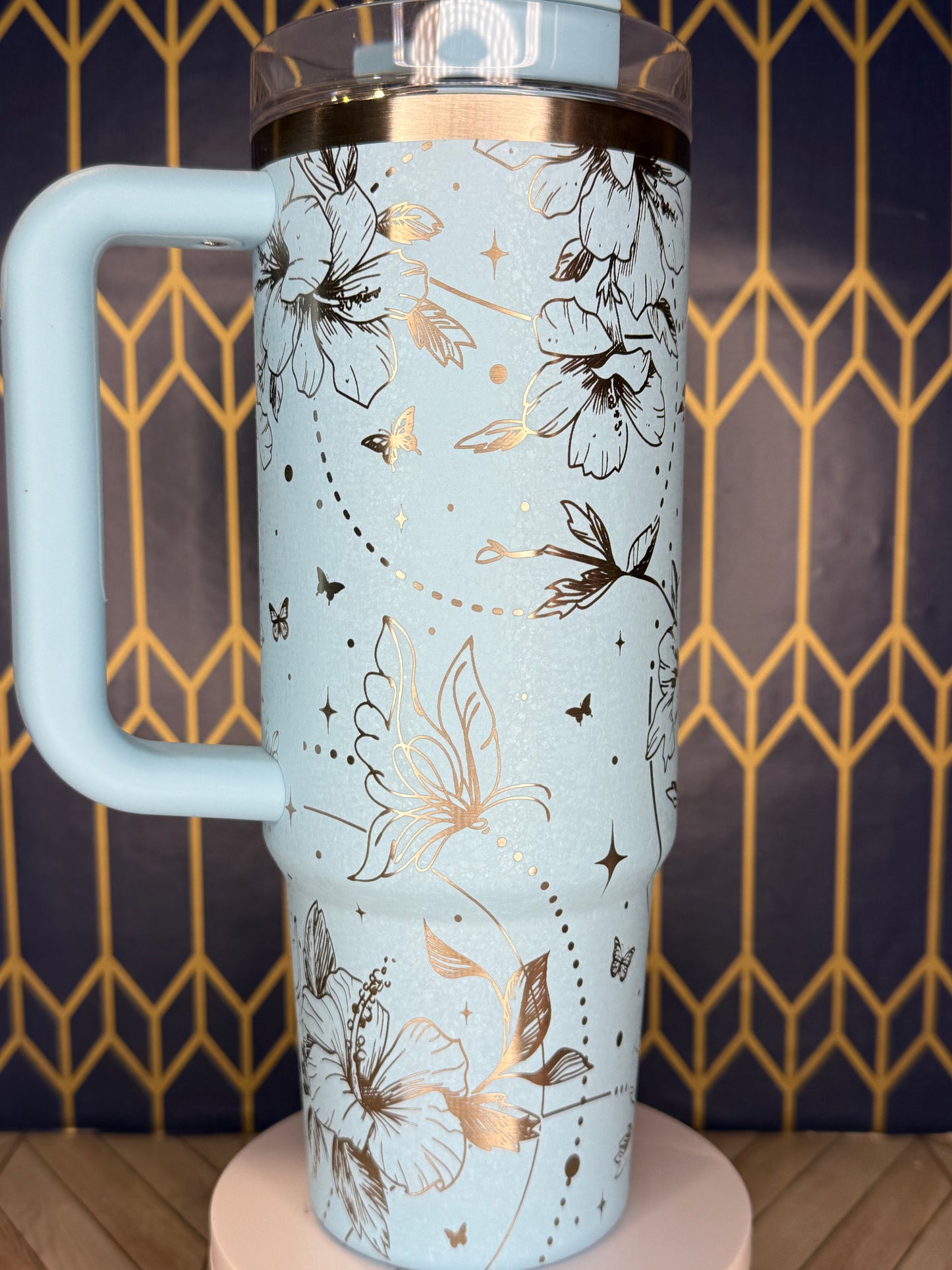 Moonlit Blossoms Tumbler - Stanley Quencher 30/40oz