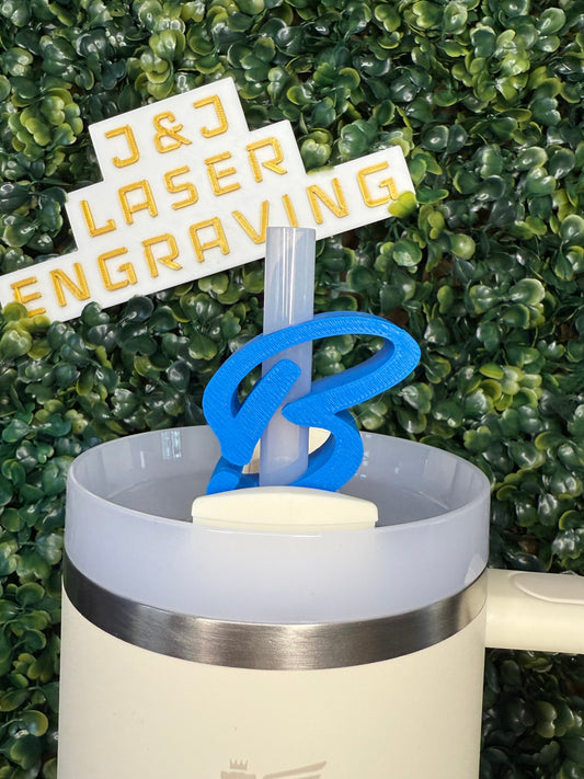 Personalized Script Letter Straw Topper