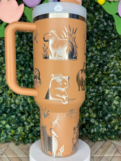 Chillin' with Capybaras - Stanley IceFlow 30oz Flip Straw