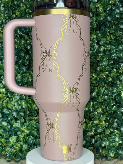 Ribbon Dreams Engraved Tumbler  - Stanley Quencher 30/40oz