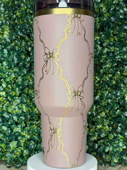 Ribbon Dreams Engraved Tumbler  - Stanley Quencher 30/40oz