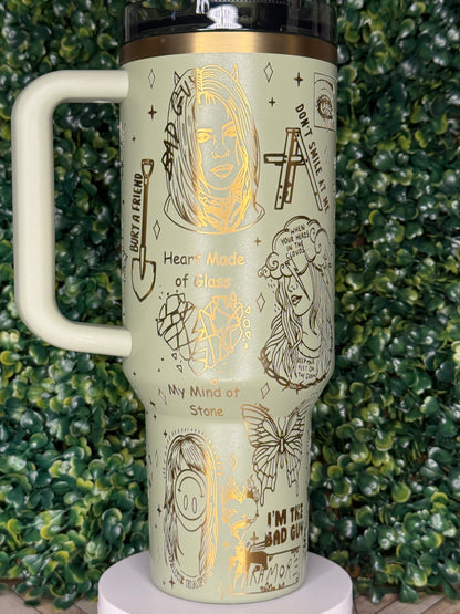 Bad Guy Vibes Laser Engraved Tumbler - Stanley Quencher 30/40oz