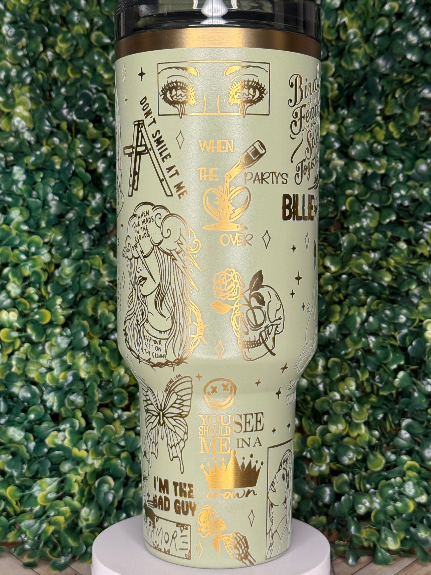 Bad Guy Vibes Laser Engraved Tumbler - Stanley Quencher 30/40oz