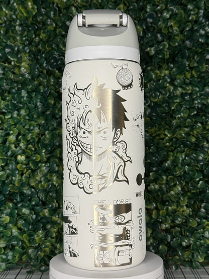 Straw Hat Pirate–Inspired Engraved Owala Bottle