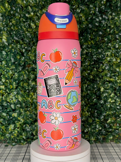 ABC & Apples Owala UV DTF Tumbler