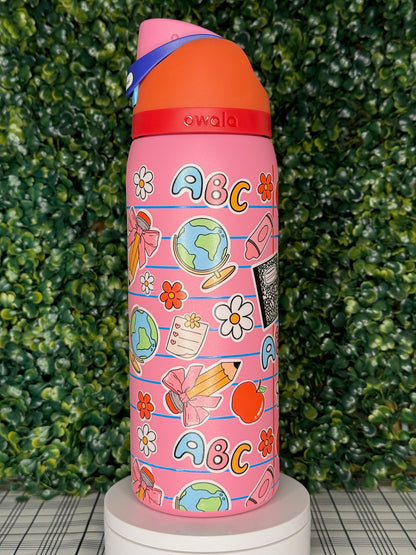 ABC & Apples Owala UV DTF Tumbler