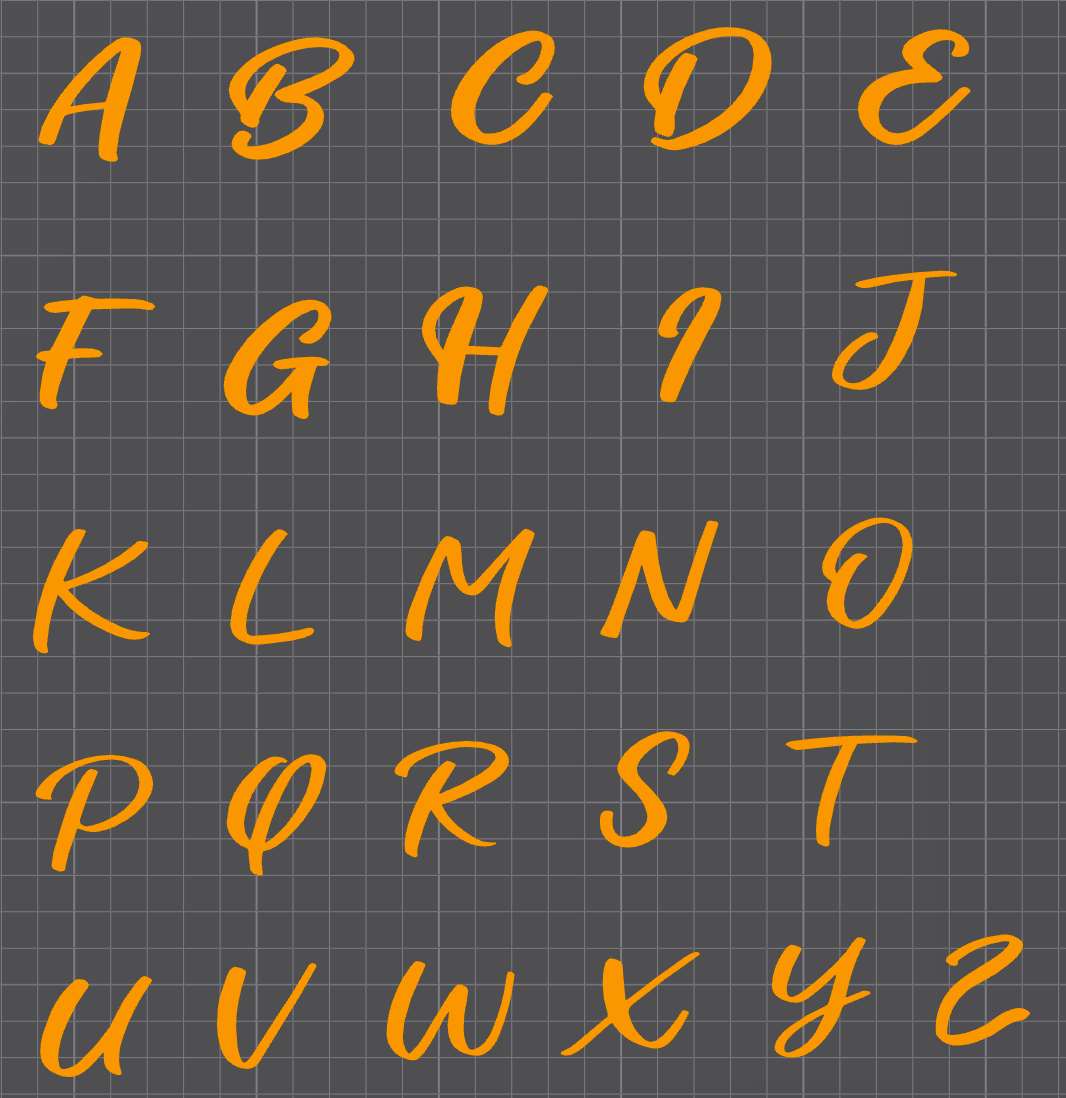 Personalized Script Letter Straw Topper