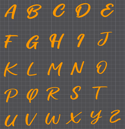 Personalized Script Letter Straw Topper