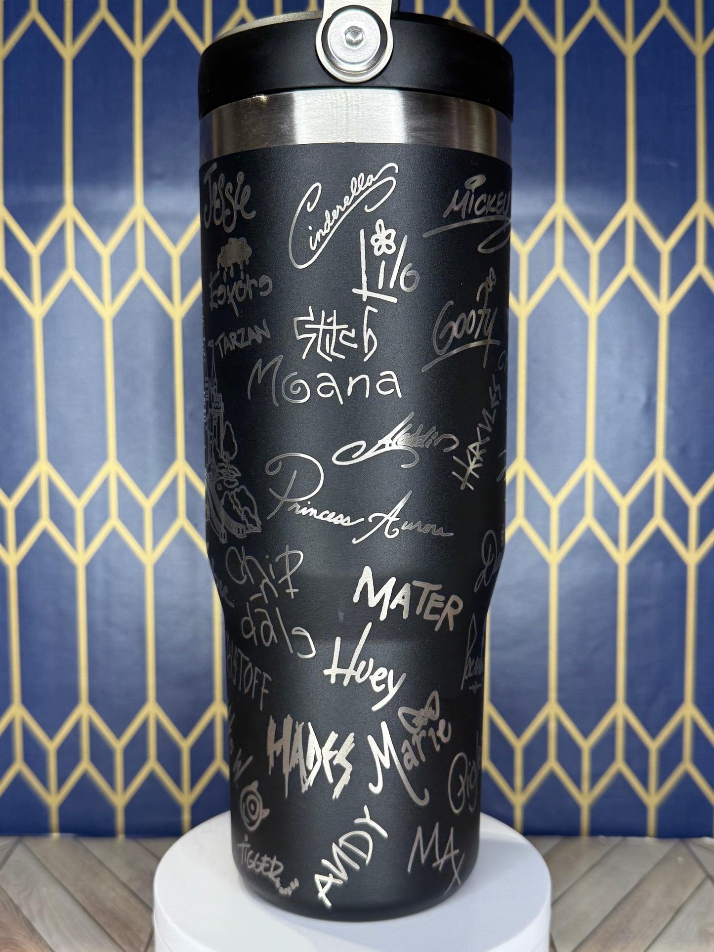 Disney Character Signatures Tumbler - Stanley IceFlow 30oz Flip Straw