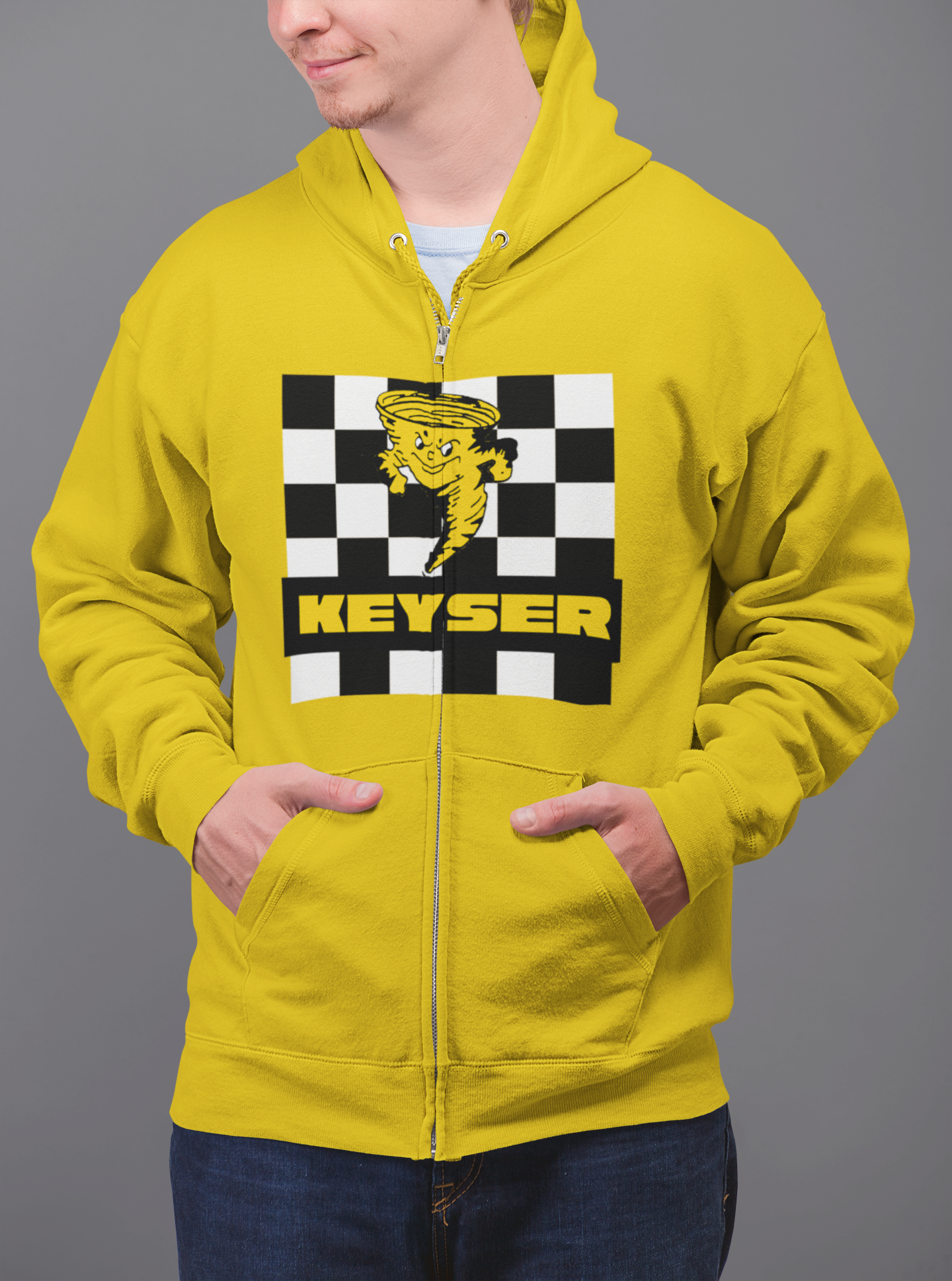 Keyser Tornado B&W Checkered Full Zip Hoodie