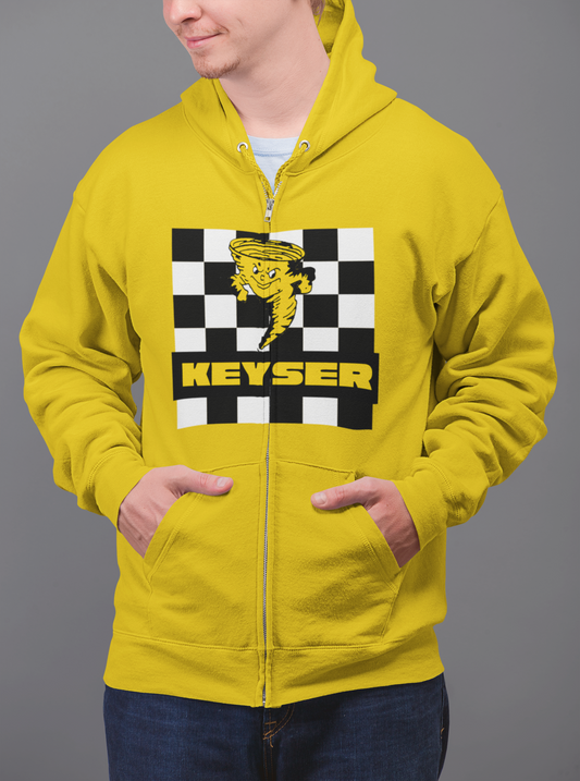 Keyser Tornado B&W Checkered Full Zip Hoodie