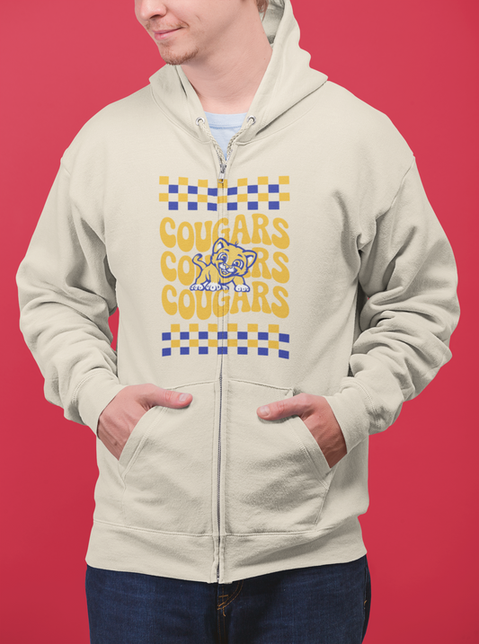 Groovy Cougars Full Zip Hoodie