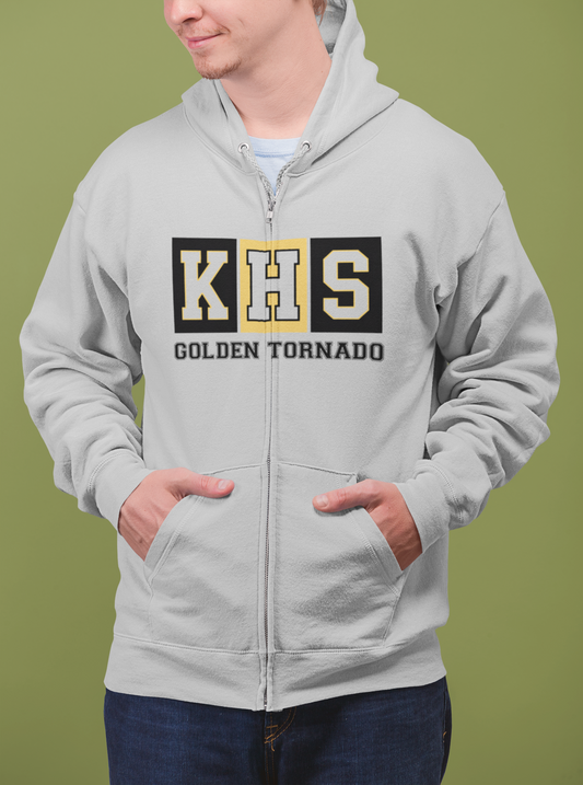 KHS Golden Tornado Collegiate Full Zip Hoodie