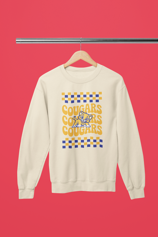 Groovy Cougars Crew Neck Sweater