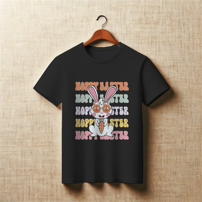 Groovy Hippie Easter Bunny Peace Graphic Apparel
