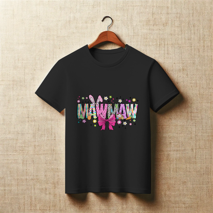Coquette Easter MAWMAW Bow Graphic Apparel