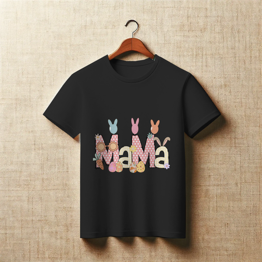 Cute Pastel Easter Mama Bunny Graphic Apparel