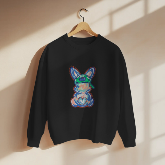 Pastel Swirl Bunny Graphic Easter Apparel