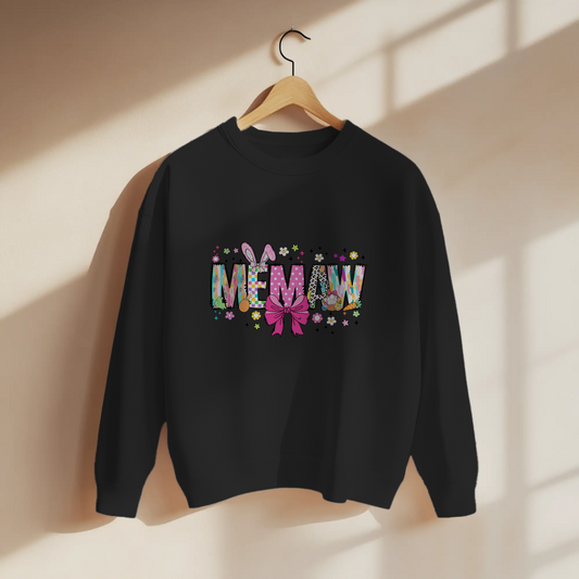 Coquette Easter MEMAW Bow Graphic Apparel