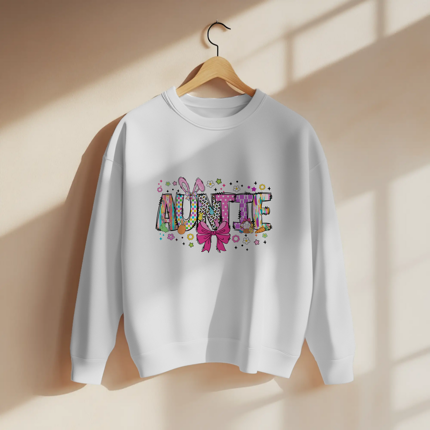 Coquette Easter AUNTIE Bow Graphic Apparel