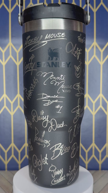 Disney Character Signatures Tumbler - Stanley IceFlow 30oz Flip Straw