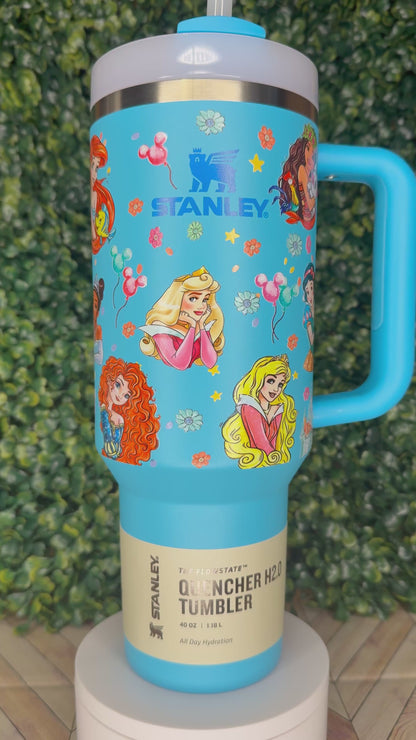Princess Inspired UV DTF Wrap - Stanley Quencher 30/40oz