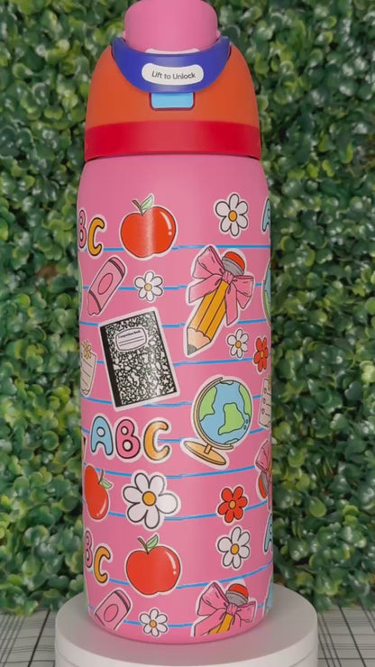 ABC & Apples Owala UV DTF Tumbler
