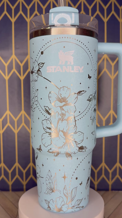 Moonlit Blossoms Tumbler - Stanley Quencher 30/40oz