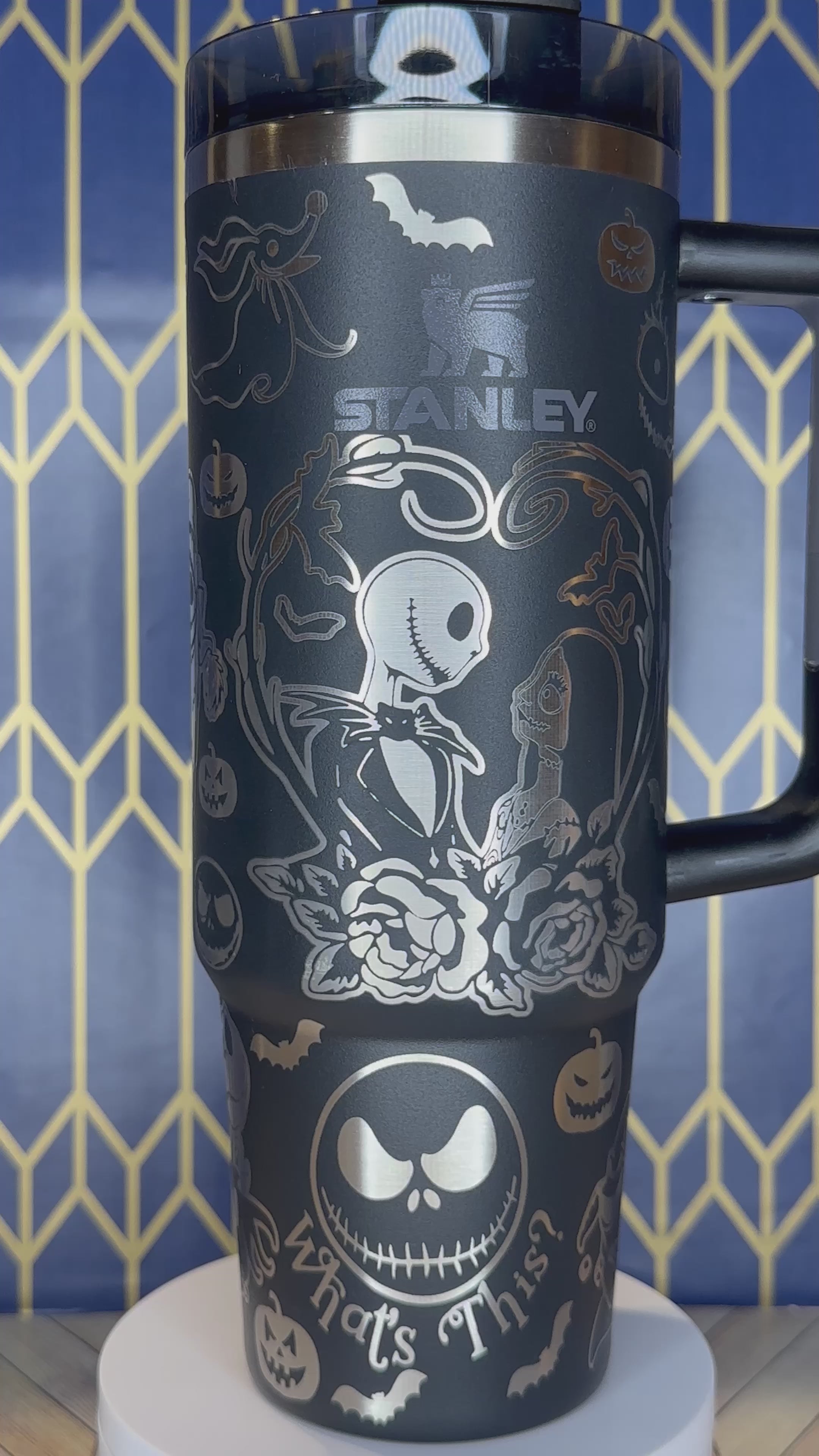 Nightmare Before Christmas Engraved Tumbler - Stanley Quencher 30