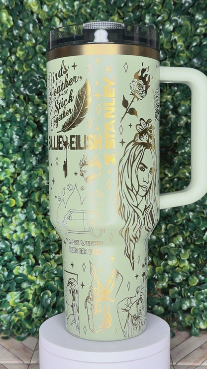 Bad Guy Vibes Laser Engraved Tumbler - Stanley Quencher 30/40oz