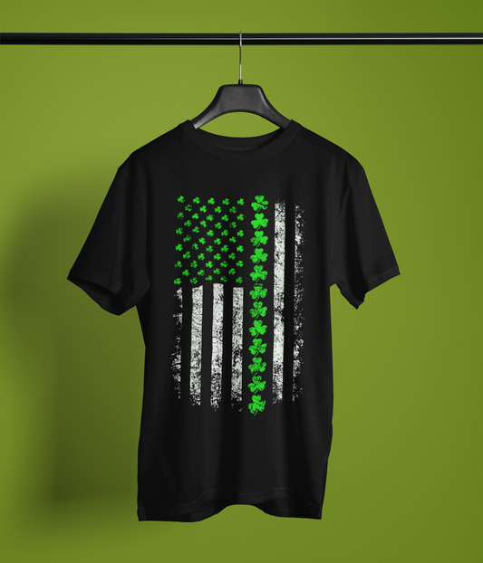 Shamrock American Flag Graphic Apparel